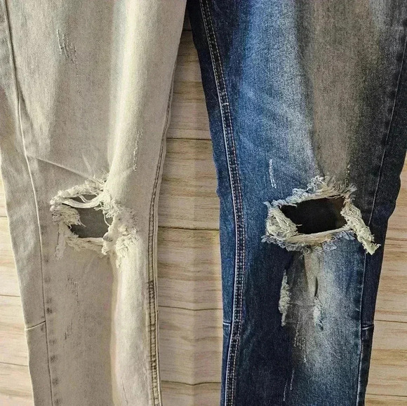 KDNK stretch half light half dark jeans size 32/32 - Picture 2 of 11